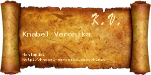 Knabel Veronika névjegykártya